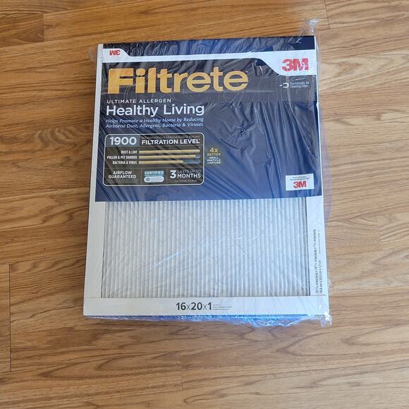 3M Filtrete 1900 Ultimate Allergen Healthy Living  Filter 16 X 20 X 1 Pack of 3 - Picture 1 of 14